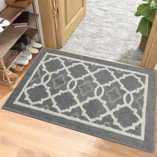 Light Grey Modern Entrance Rug