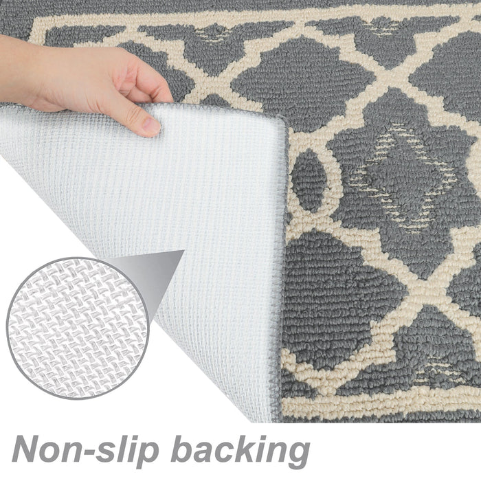 Light Grey Modern Entrance Rug