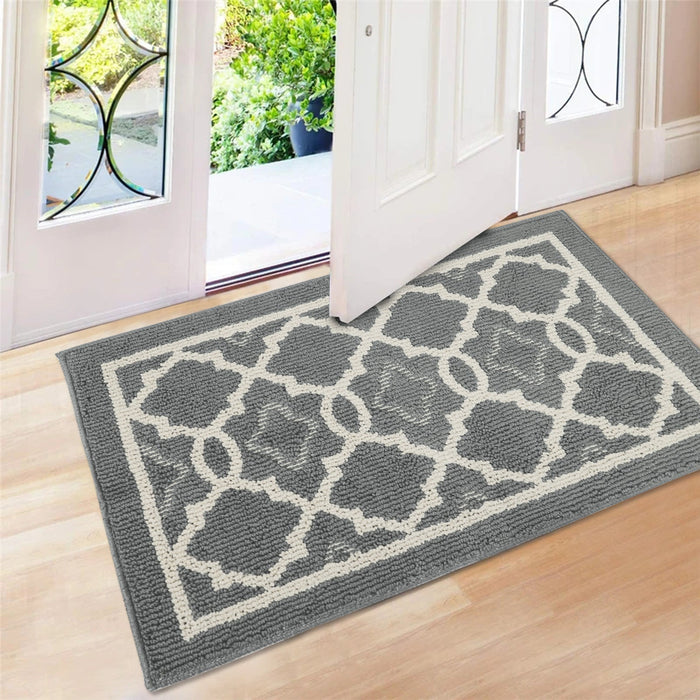 Light Grey Modern Entrance Rug