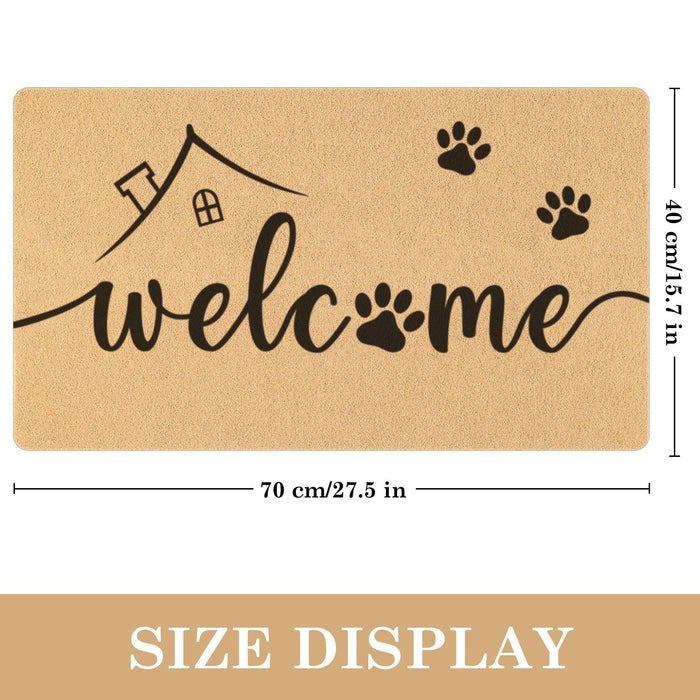 Funny Paw Welcome Mat, Cute PVC Door Mat