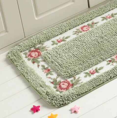 Pastoral Floor Carpet Living Room Bedroom Carpet Area Rug Anti-slip Floor Mat Bathroom Carpet Mat Kitchen Mat Home Textile