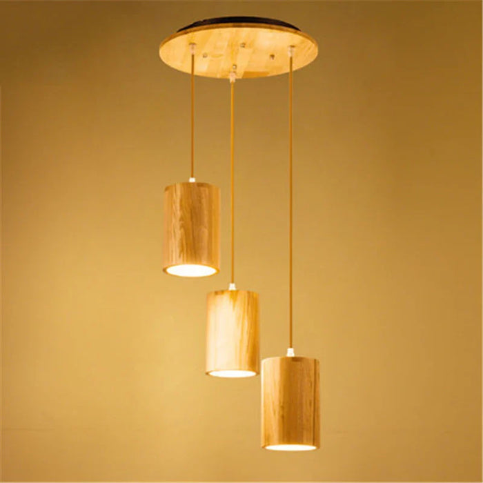 Designer Nordic simple Wood Pendant Lights led hanging lamp Kitchen Island bar hotel home decor E27