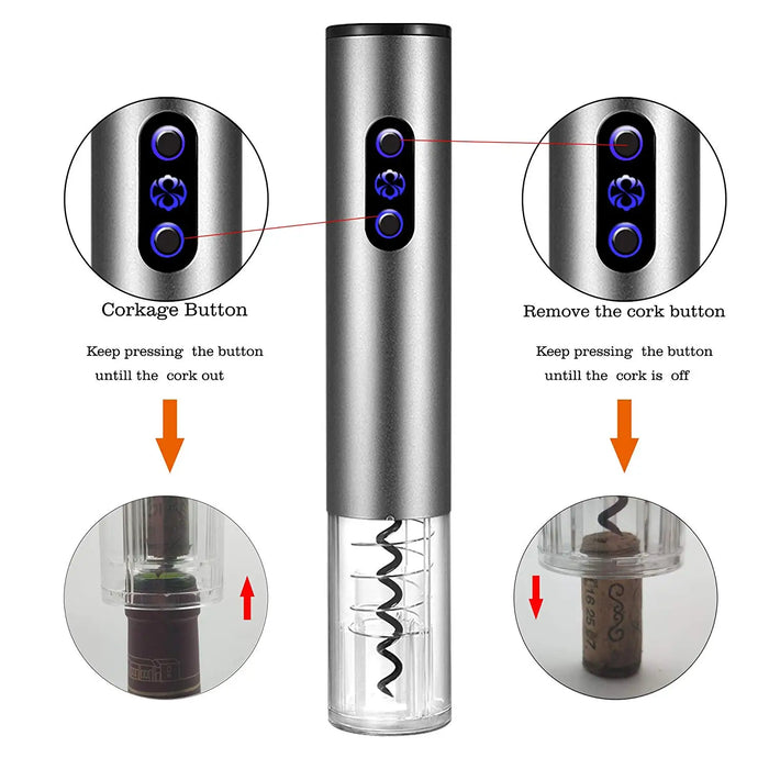 Electric Wine Opener Rechargeable Automatic Corkscrew Creative Wine Bottle Opener with USB Charging Cable