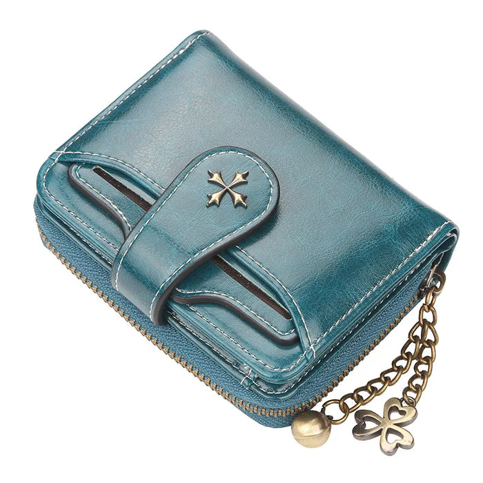 2023 New Women Wallets Fashion Short PU Leather Top Quality Card Holder Female Zipper Purse