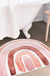 Half Circle Red Rainbow Bath Mat