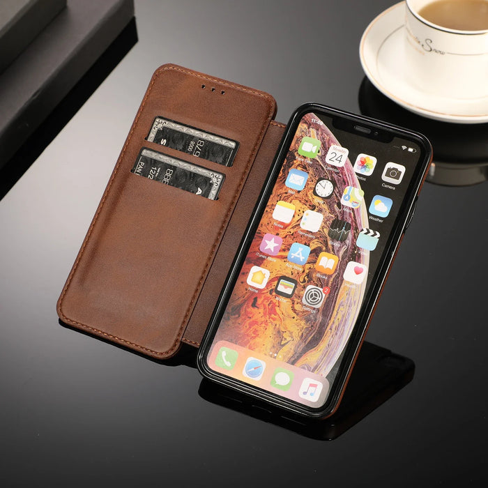 2021 Retro PU Flip Wallet Leather Phone case for iPhone 12 Multi Card Holder Magnetic Cover for iPhone 11 12 XS SE 7 8