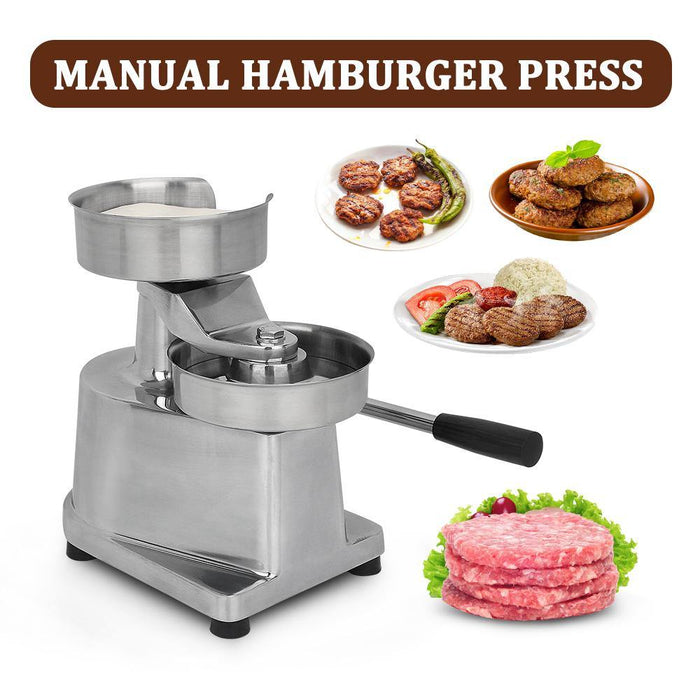 Hamburger Burger Meat Press Machine 130mm Diameter Aluminum Alloy Hamburger Patty Maker  with 500 pcs patty paper