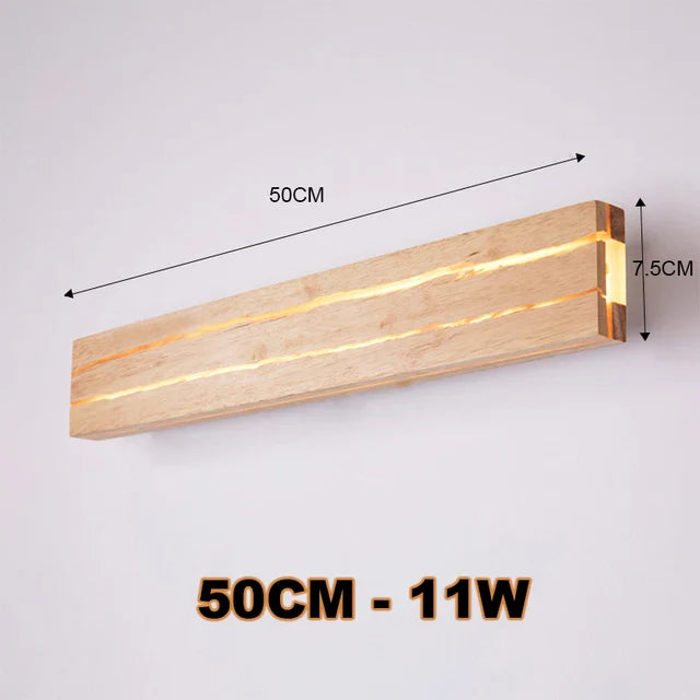 30CM/50CM LED Wooden Wall Lamp Decorarion Creativity Crack Sconce Indoor Lighting Home Decor Bedroom Living Room Kitchen Study