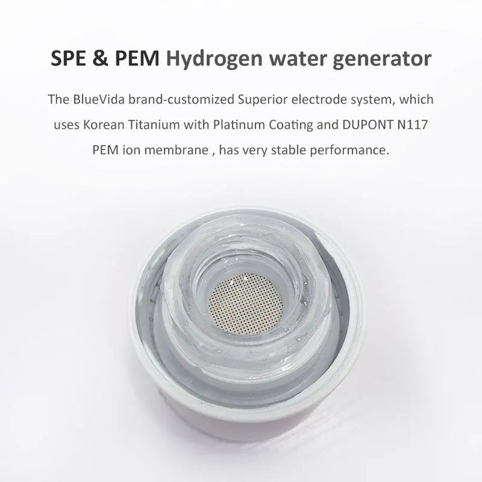 Bluevida new sports style SPE & PEM hydrogen water generator, H2 up to 3000ppb and large battery capacity hydrogen water bottle