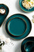  Supplier Dinnerware Full Dinner Sets 18 pcs White Green Royal Ceramic Dinner Set For Restaurant