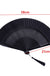 Chinese Style Black Fan Folding Female Classical Dance Craft Folding Fan