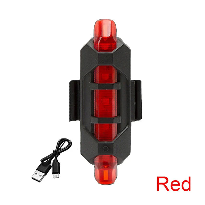 Bike Light Set Front Light with Taillight USB Rechargeable Easy to Install 3 Modes Bicycle Accessories for the Bicycle Road MTB