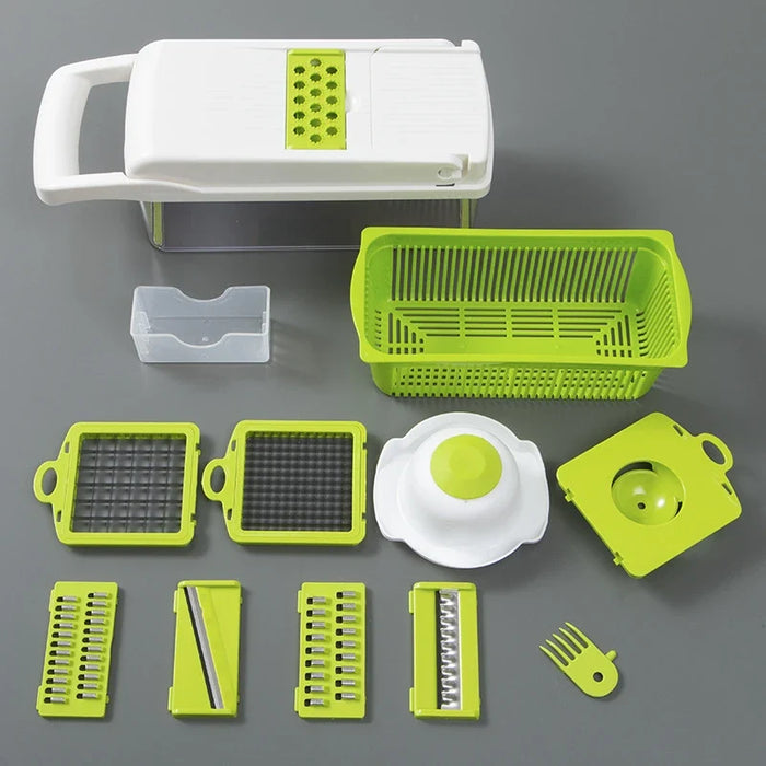 2023 12 In 1 Hand Operated Vegetable Mandoline Slicer Vegger, Food Chopper Onion cutter Vegetable Slicer vegetable cutter