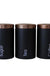 3pcs Canister Set Tea Coffee Sugar Storage Bottles Kitchen Food Canister Jar for Home Organizer Candy Sealed Cans Box