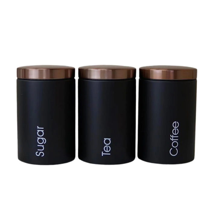 3pcs Canister Set Tea Coffee Sugar Storage Bottles Kitchen Food Canister Jar for Home Organizer Candy Sealed Cans Box