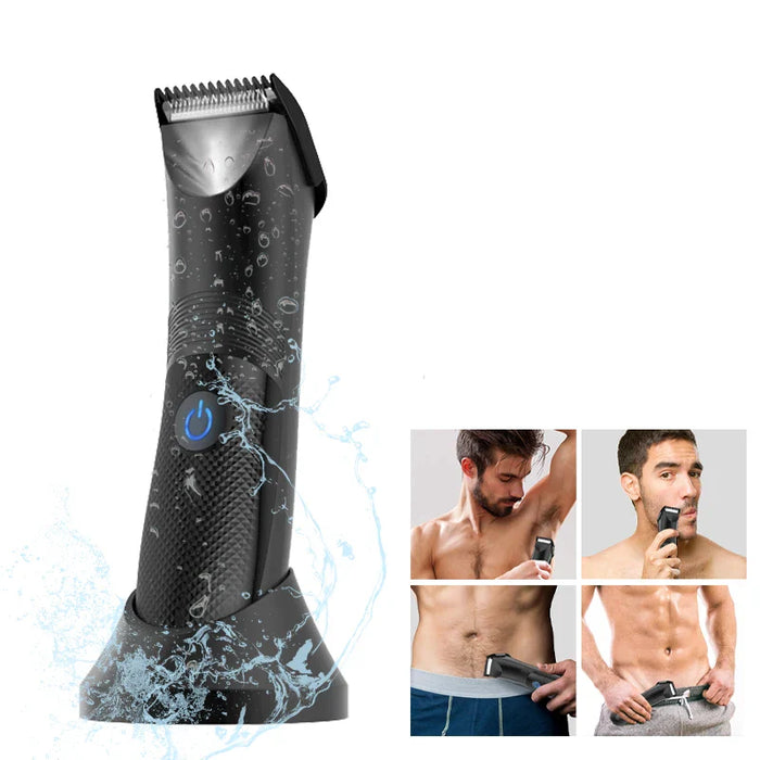 Best Safe Waterproof Wet Ceramic Blade Head Pubic Women Mens Body Arm Waist Electric Groin Hair Trimmer For Men