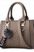 Embroidery Messenger Bags Women Leather Handbags Bags for Women Sac a Main Ladies hair ball Hand Bag