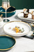  Supplier Dinnerware Full Dinner Sets 18 pcs White Green Royal Ceramic Dinner Set For Restaurant