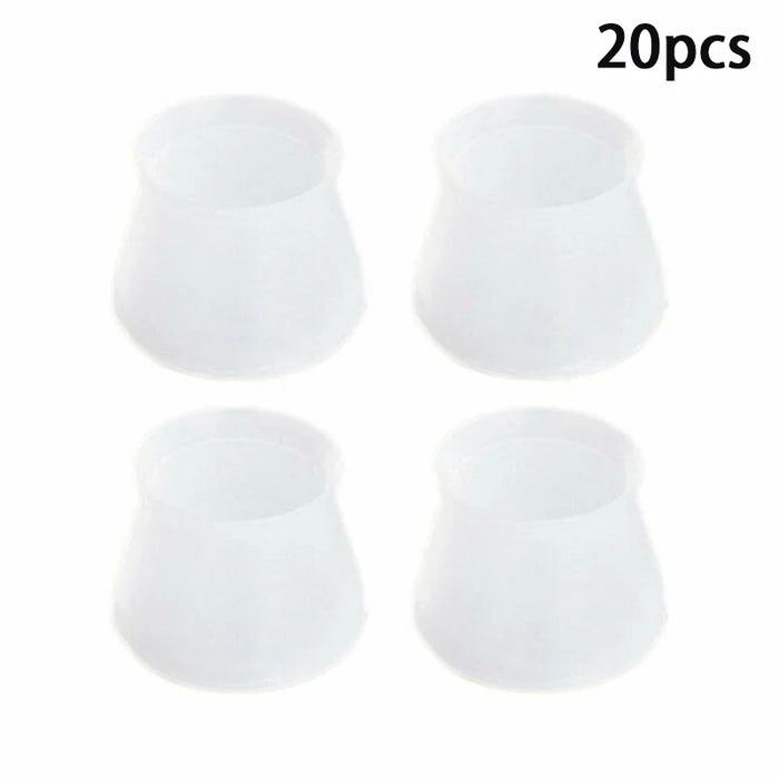 20pcs Silicon Furniture Leg Protection Cover Table Feet Pad Floor Protector For Chair Leg Floor Protection Anti-slip Table Legs