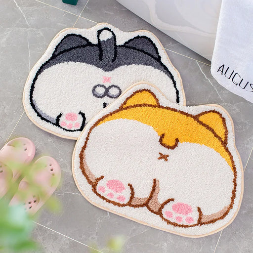 Cartoon Corgi Butt Bath Mats Doormats Rugs Floor Rugs Doormats Home For Bathroom Living Room Entrance Door Kitchen Bed Hallway