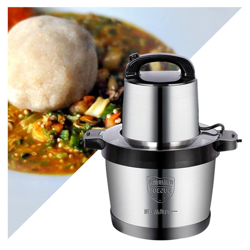 6L Sale Widely Vegetable & Meat Chopper FuFu Machine Yam Pounder Garlic Tomato Cutter With Cooling Fan