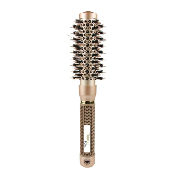 Round Brush Nano Thermal Ceramic Ionic Hair Brush Round Barrel Brush with Boar Bristles Enhance Texture for Hair Drying Styling