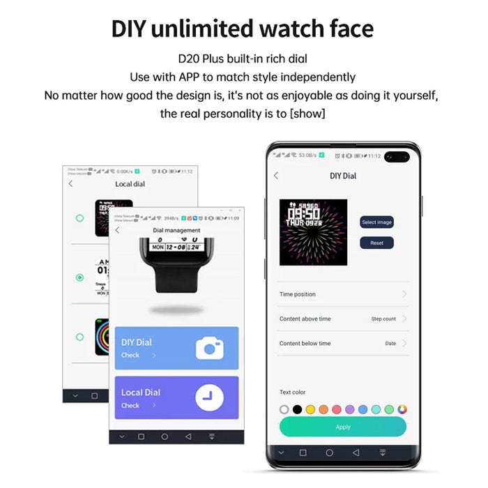 2024 New Bracelet Cheap Price Smartwatch Wholesale Custom APP Y68 D20 Mobile Phone Android Smart Watch