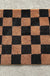 Feblilac Black and Brown Checkerboard Bath Mat