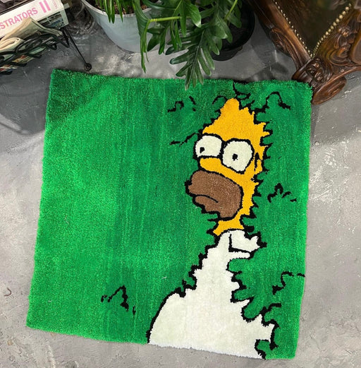 Fun Homer Simpson Rug for Living Room Bedroom, Cartoon Area Rug