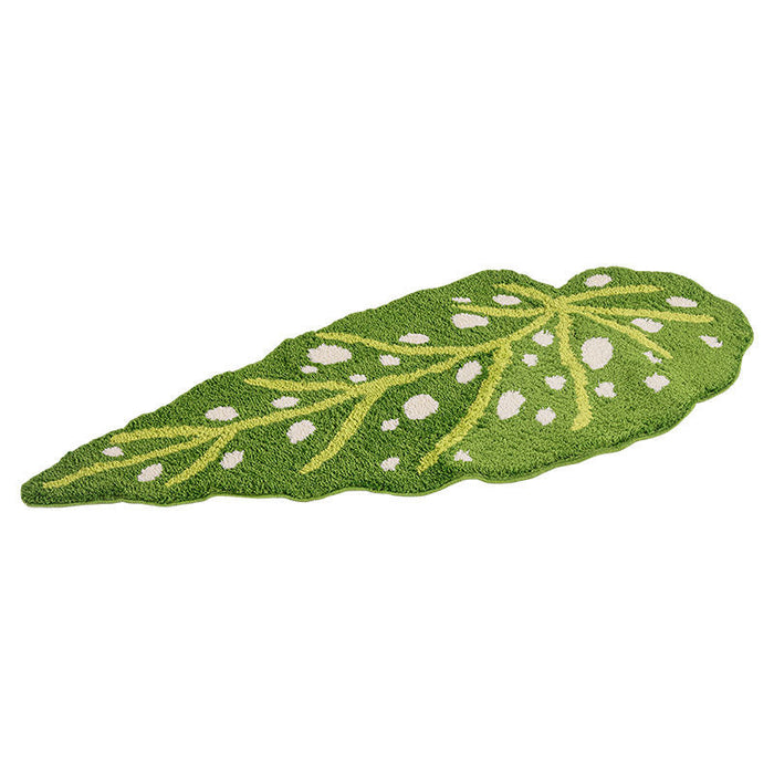 Feblilac Tropical Green Leaf Mat, Kitchen Bedroom Are Rug, Long Runner Mat