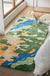 Green Moss Leaves Long Runner for Bedroom 31"x78", 80x200cm