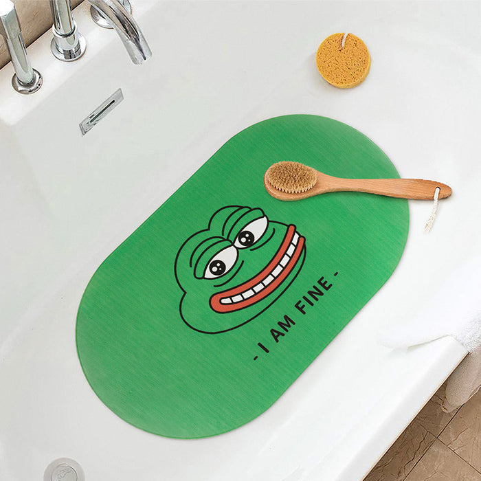 I'm Fine Frog PVC Bathroom Mat