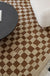 Irregular Checkerboard Hand-Knotted Wool Rug by Sarah Sherman Samuel