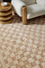 Irregular Checkerboard Hand-Knotted Wool Rug by Sarah Sherman Samuel