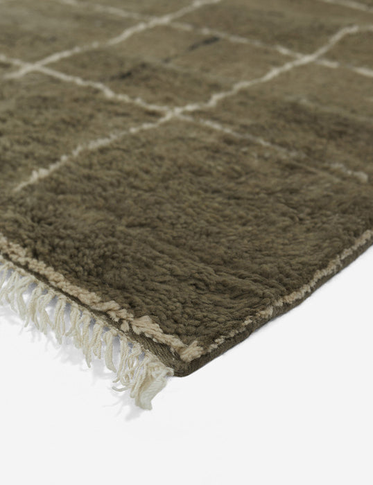 Irregular Grid Hand-Knotted Wool Rug by Sarah Sherman Samuel