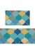 Feblilac Colorful Moroccan Pattern PVC Leather Kitchen Mat