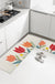 Feblilac Tulips Off-white Background PVC Leather Kitchen Mat