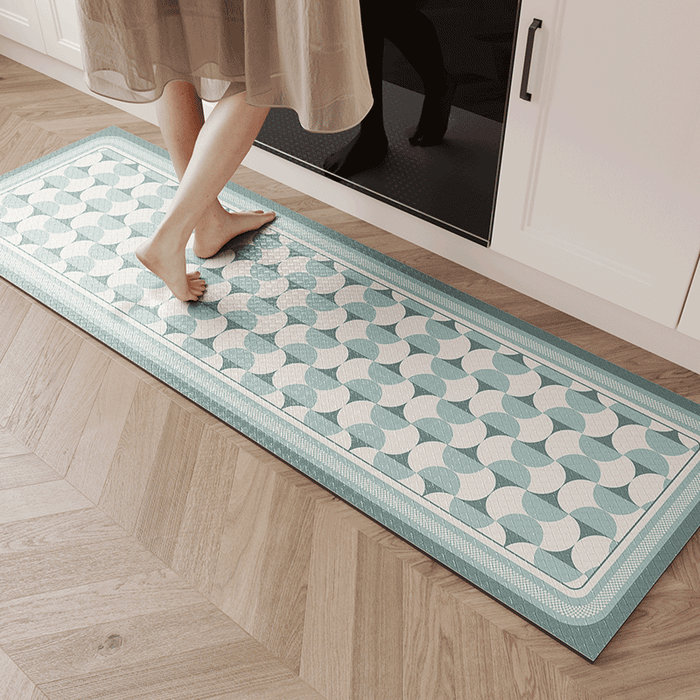 Light Blue/Green Morocco Pattern Kitchen Mat Mom‘s Day Gift