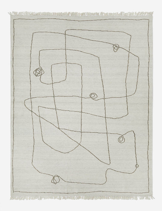 Line Drawing Flatweave Rug by Sarah Sherman Samuel