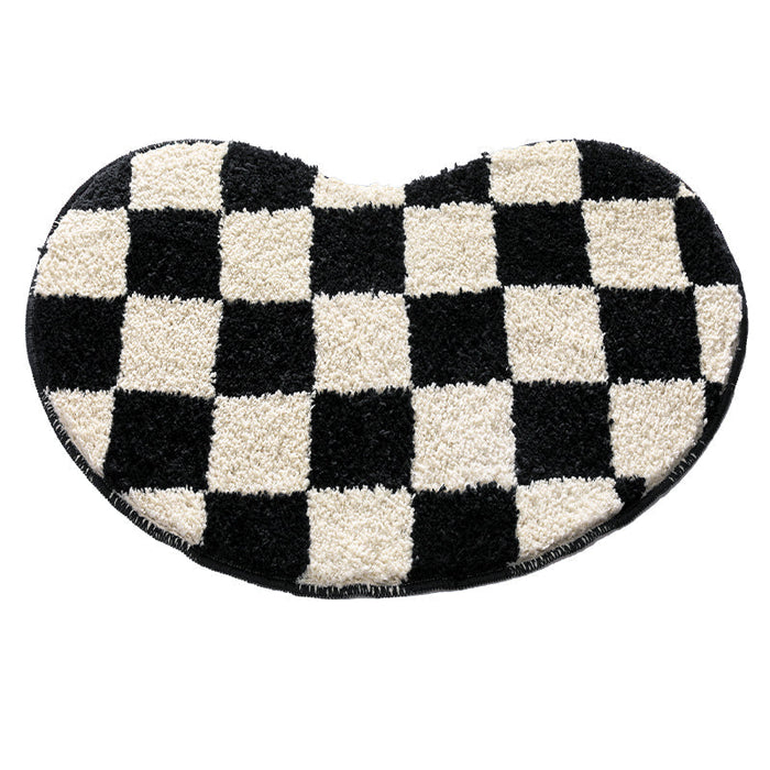 Feblilac Lovely Checkerboard Bath Mat