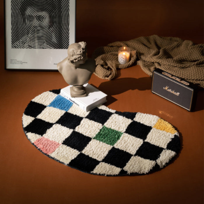 Feblilac Lovely Checkerboard Bath Mat