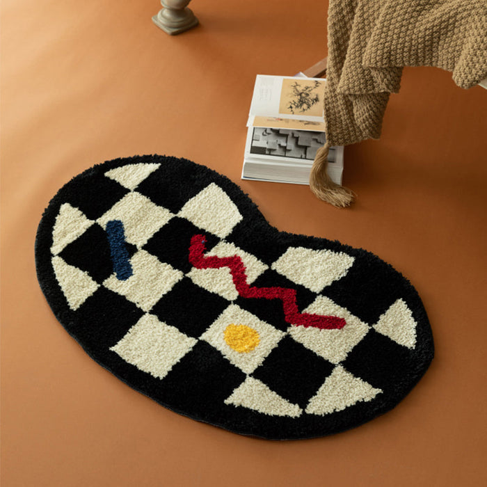 Feblilac Lovely Checkerboard Bath Mat