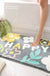 Feblilac Lovely Happy Flowers and Leaves Grey and White Ground Bath Mat