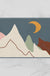 Abstract Mountain and Moon Bath Mat