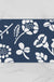 Feblilac White Flowers with Blue Ground Bath Mat