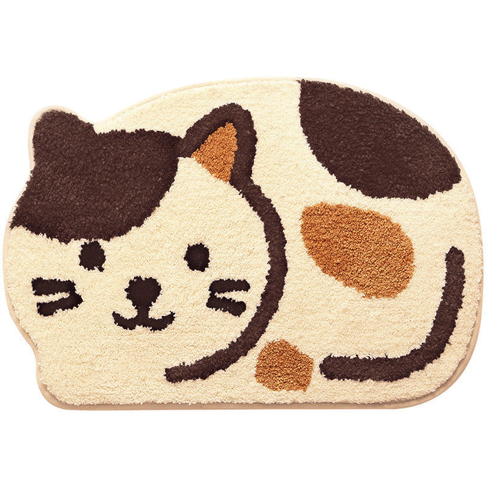 Feblilac Smiling Cat Bath Mat