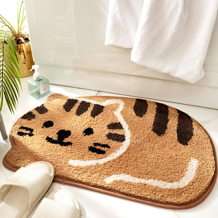 Feblilac Smiling Cat Bath Mat