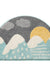 Feblilac Semicircle Sun and Mountain Bath Mat, Sunrise in Snow Mountains Mat