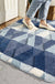 Blue Wave Geometric Bath Mat