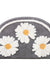 Semicircle Daisy Bath Mat, Sweet Home Bathroom Mat, White Yellow Flower Bath Rug